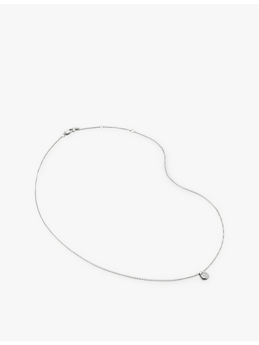 Monica Vinader sterling silver diamond necklace 0.06ct - British product