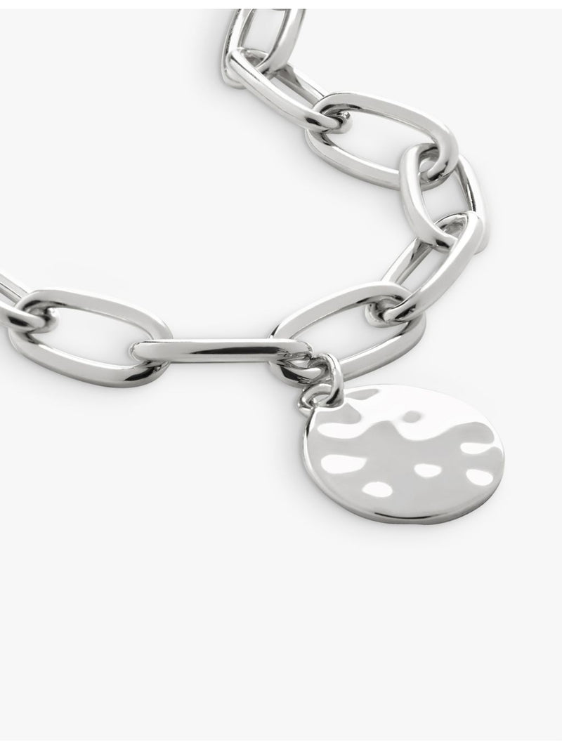 Monica Vinader oval charm bracelet sterling silver 18cm - British product
