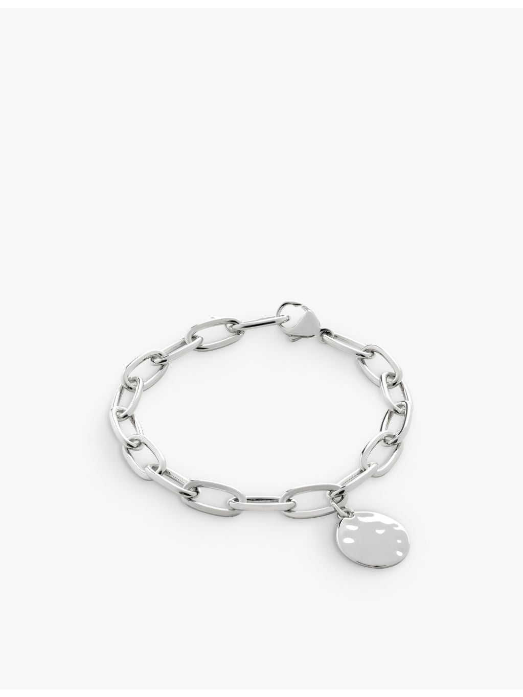 Monica Vinader oval charm bracelet sterling silver 18cm - British product
