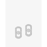 So Move Pavé 18ct gold and 1.3ct diamond earrings - PINK GOLD