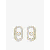 Messika So Move Pavé 18ct gold and 1.3ct diamond earrings