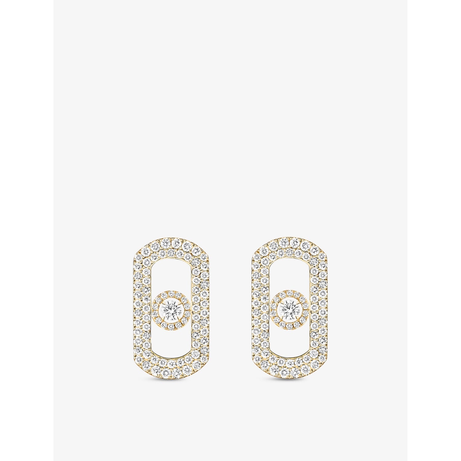 Messika So Move Pavé 18ct gold and 1.3ct diamond earrings
