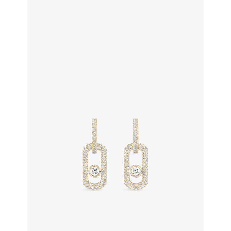 Messika So Move XL Pavé 18ct yellow-gold and 2.12ct diamond earrings