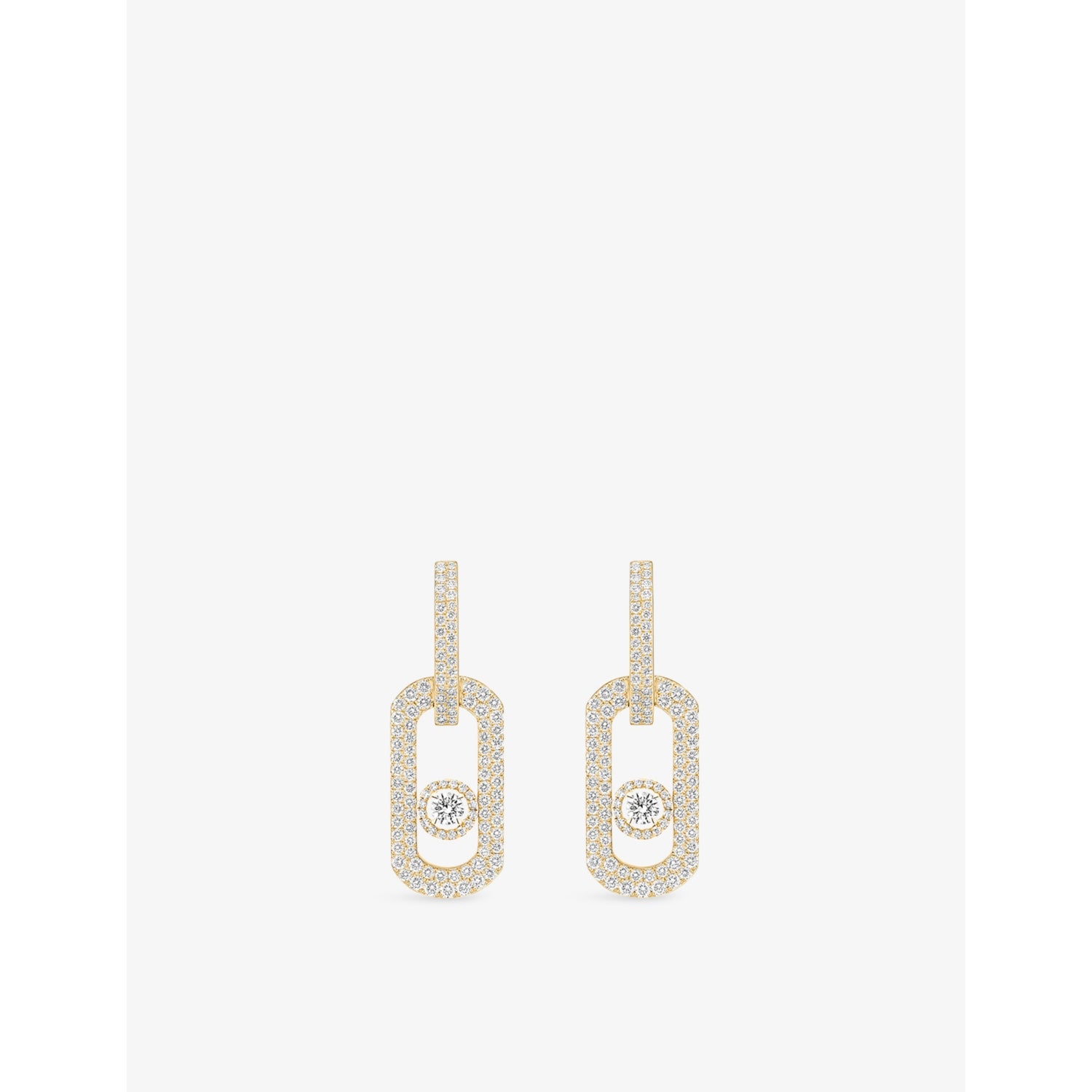 Messika So Move XL Pavé 18ct yellow-gold and 2.12ct diamond earrings