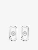 So Move 18ct gold and 0.23ct diamond earrings - WHITE GOLD