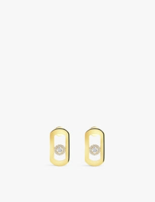 Messika So Move earrings 18ct gold and diamond, UK version