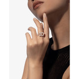 Messika diamond ring 18ct gold 0.6ct halo motif (British brand)