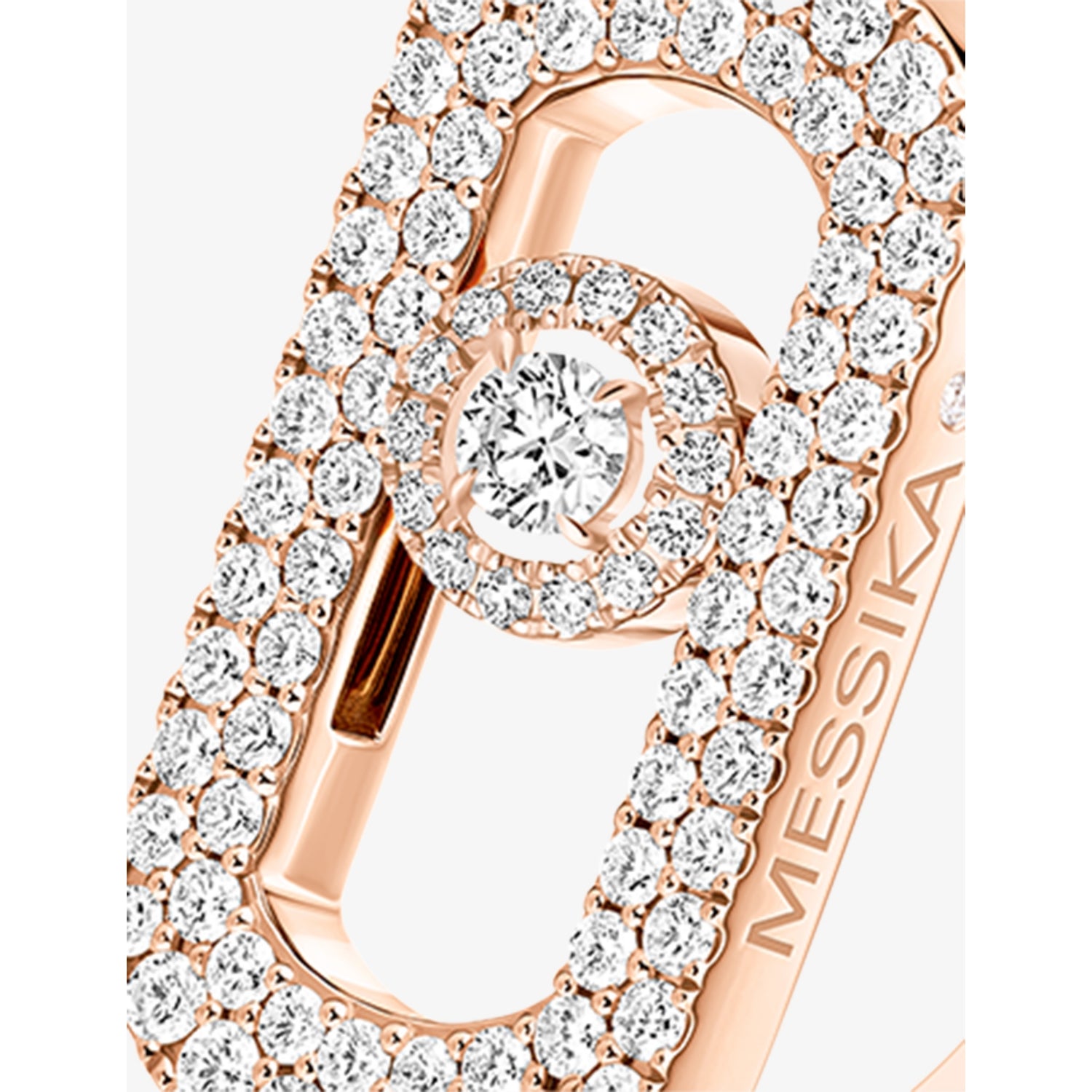 Messika diamond ring 18ct gold 0.6ct halo motif (British brand)