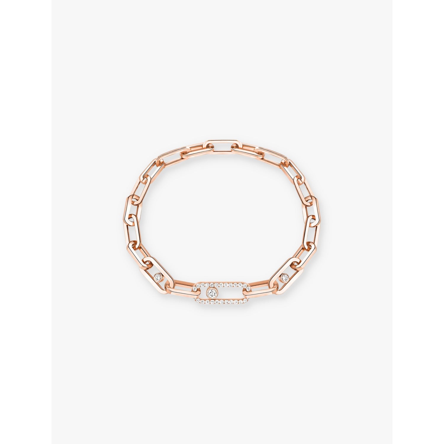 Move Link 18ct gold and 1.03ct diamond bracelet - PINK GOLD