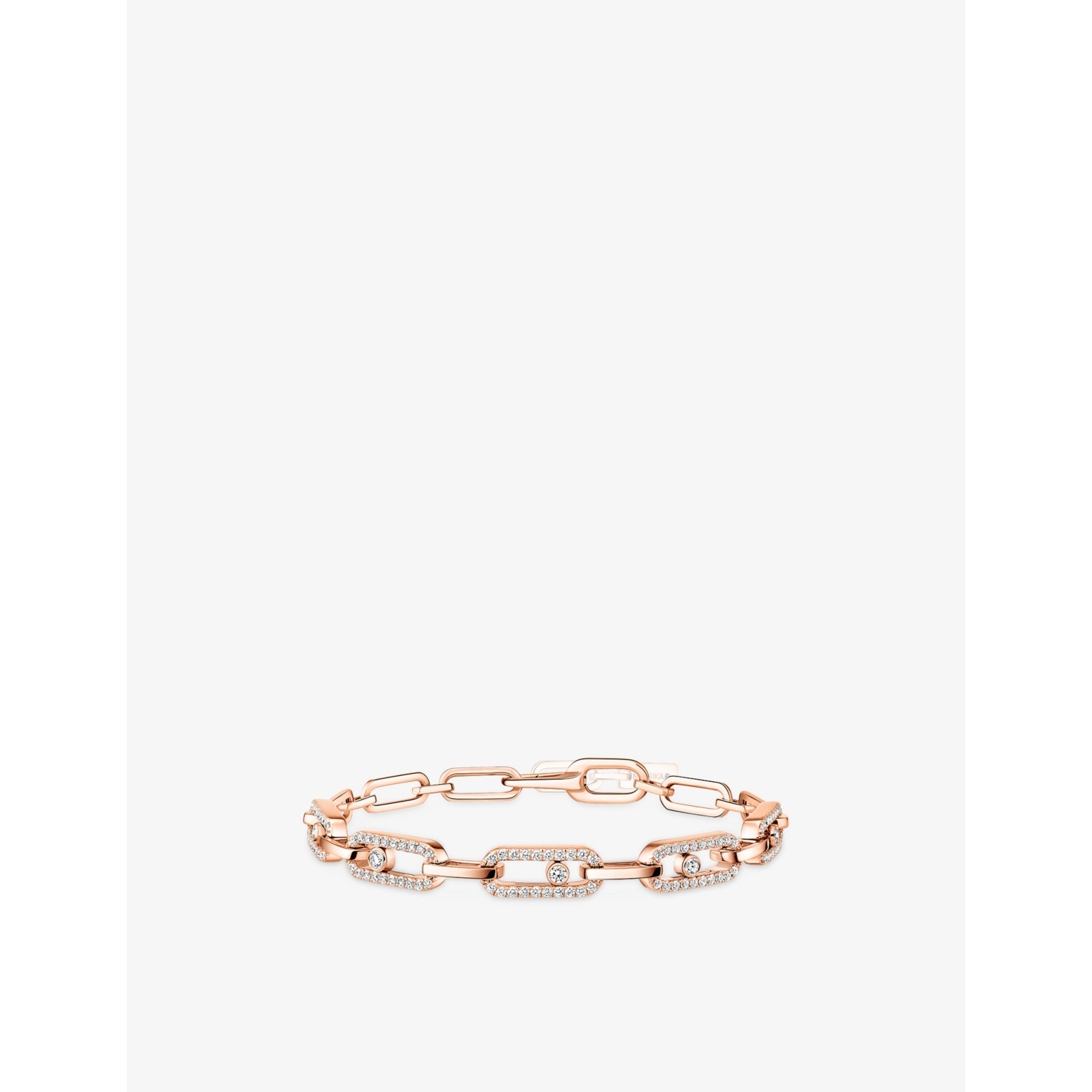 Move Link 18ct gold and 0.82ct diamond bracelet - PINK GOLD