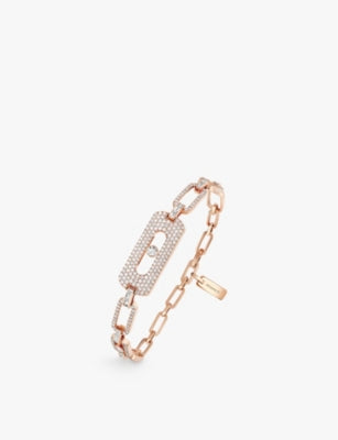Messika Move Link 18ct yellow gold diamond bracelet, imported from the UK