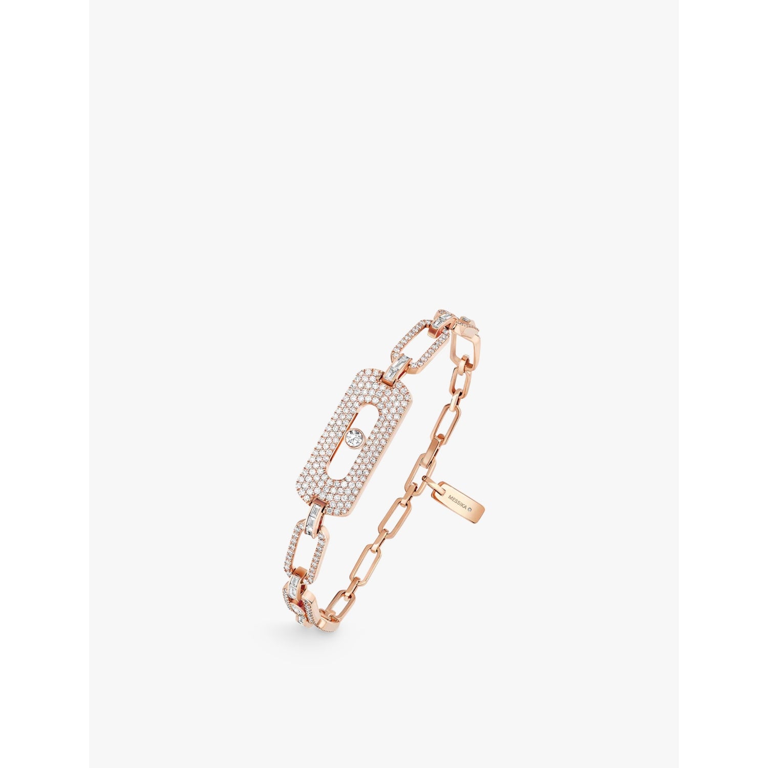 Move Link 18ct yellow-gold and 0.82ct diamond bracelet - PINK GOLD