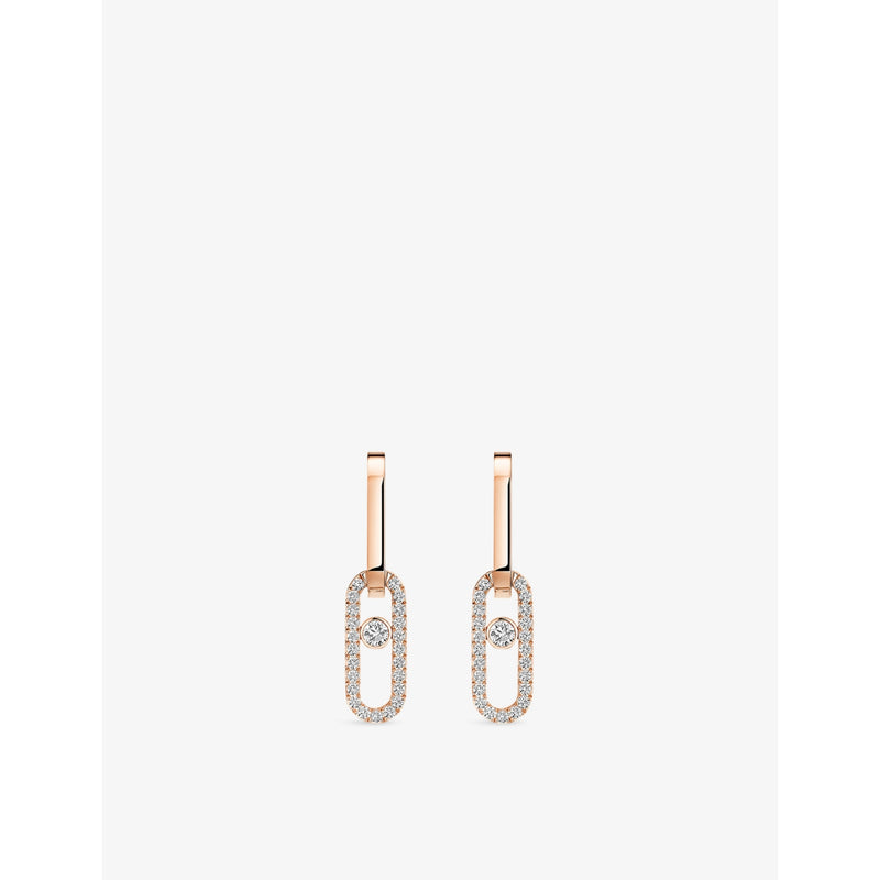 Messika 18ct gold diamond earrings 0.85ct, UK version