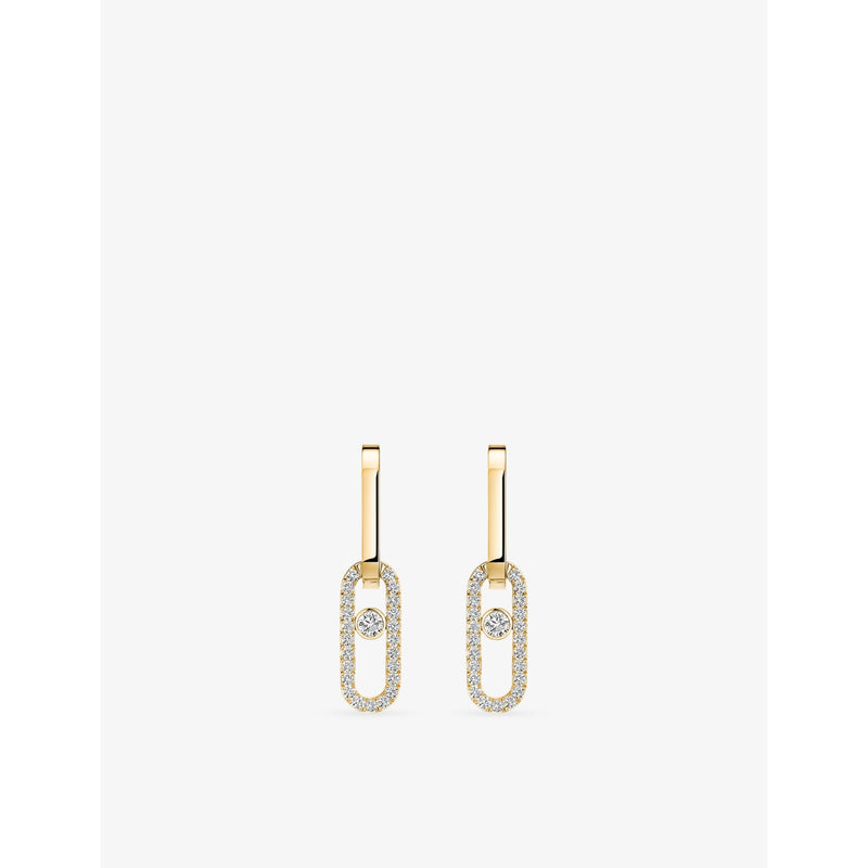 Messika Move Link 18ct gold and 0.85ct diamond earrings
