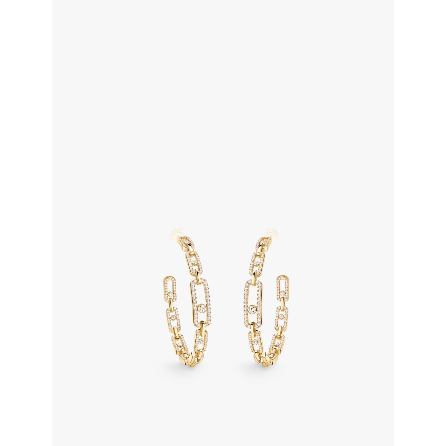 Messika Move Link Medium 18ct white-gold and 2.12ct diamond earrings