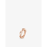 Move Link Multi 18ct gold and 0.09ct diamond ring - PINK GOLD - K