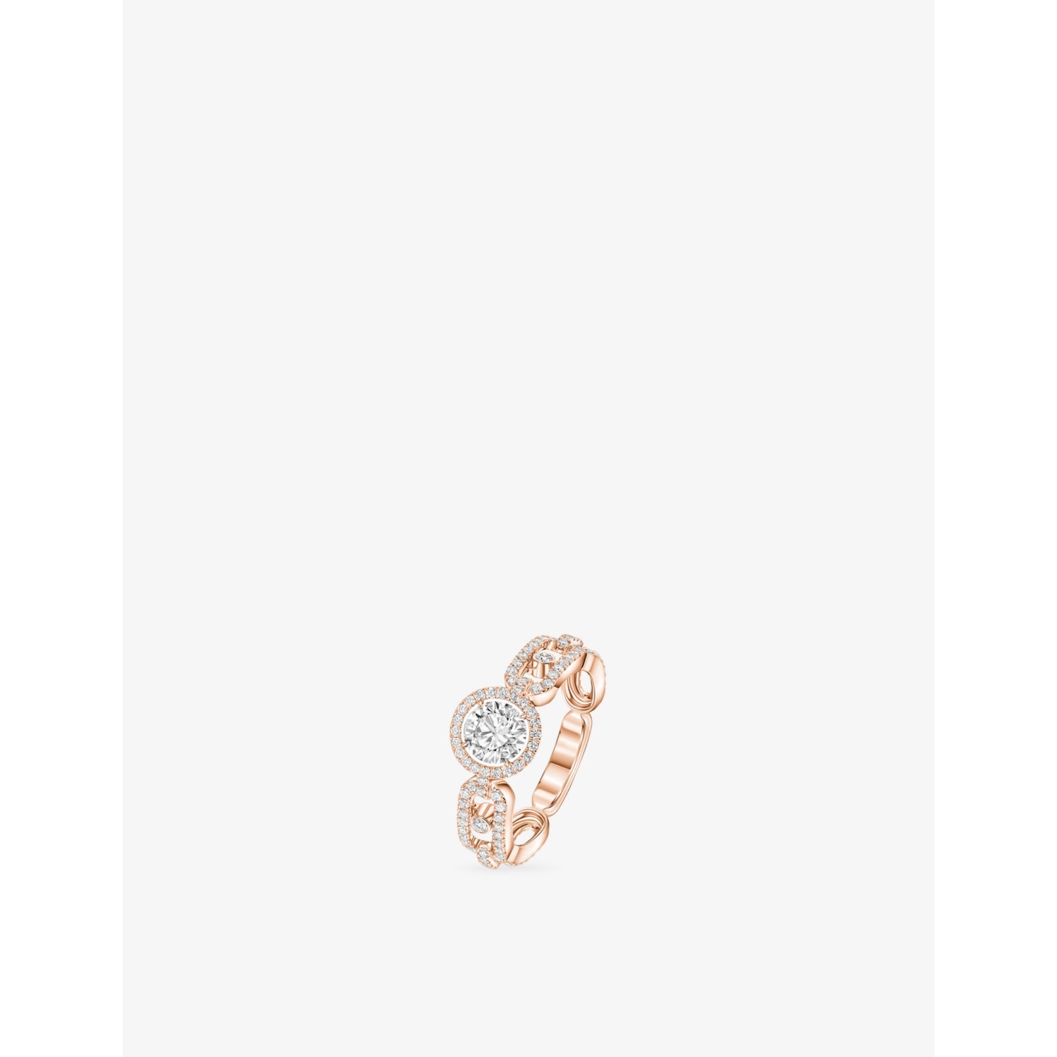 Move Link 18ct rose-gold and 0.30ct brilliant-cut diamond ring - PINK GOLD - M
