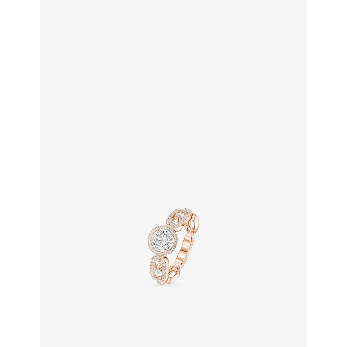 Move Link 18ct rose-gold and 0.30ct brilliant-cut diamond ring - PINK GOLD - M