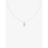 Messika 18ct white gold 0.09ct diamond cord necklace - British product