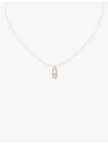 Messika 18ct white gold 0.09ct diamond cord necklace - British product