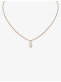 Messika pavé diamond necklace 18ct white gold 0.09ct - British product