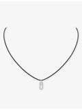 Messika 18ct white gold diamond pendant cord necklace (British brand)