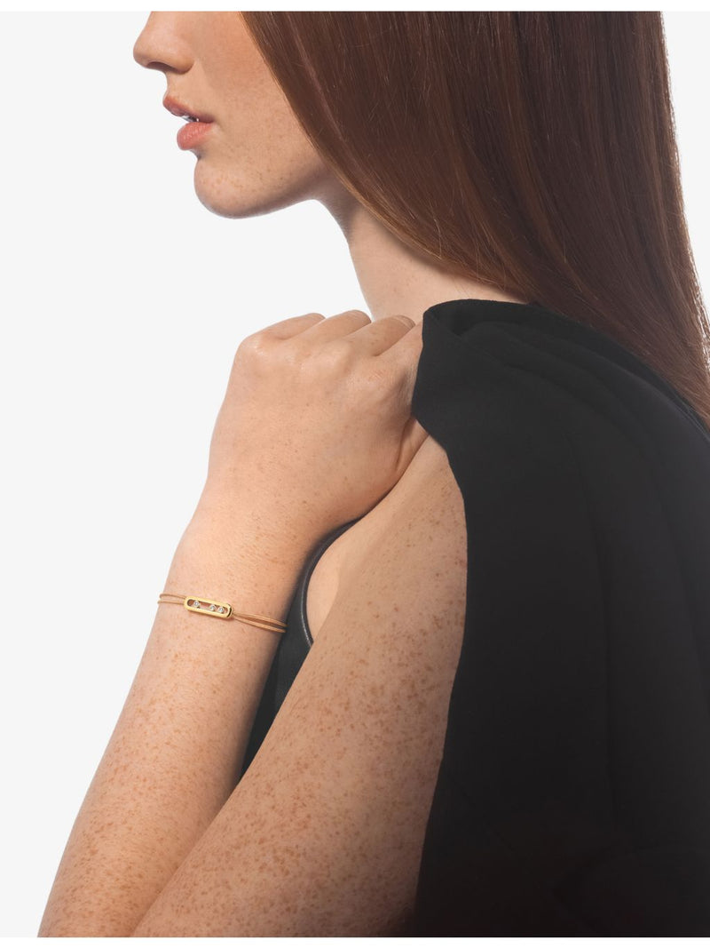 Messika 18ct yellow-gold 0.26ct diamond cord bracelet, imported from the UK