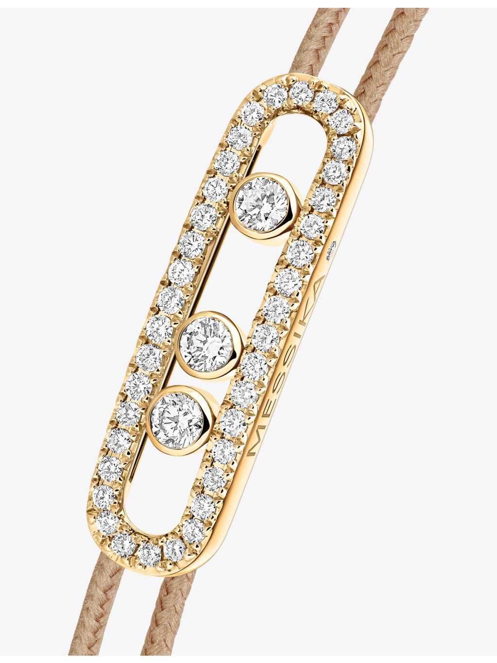 Messika Cares Pavé 0.26ct diamond cord bracelet, imported from the UK
