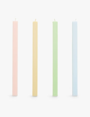 HAY Square Unscented Wax Candles Set of Four