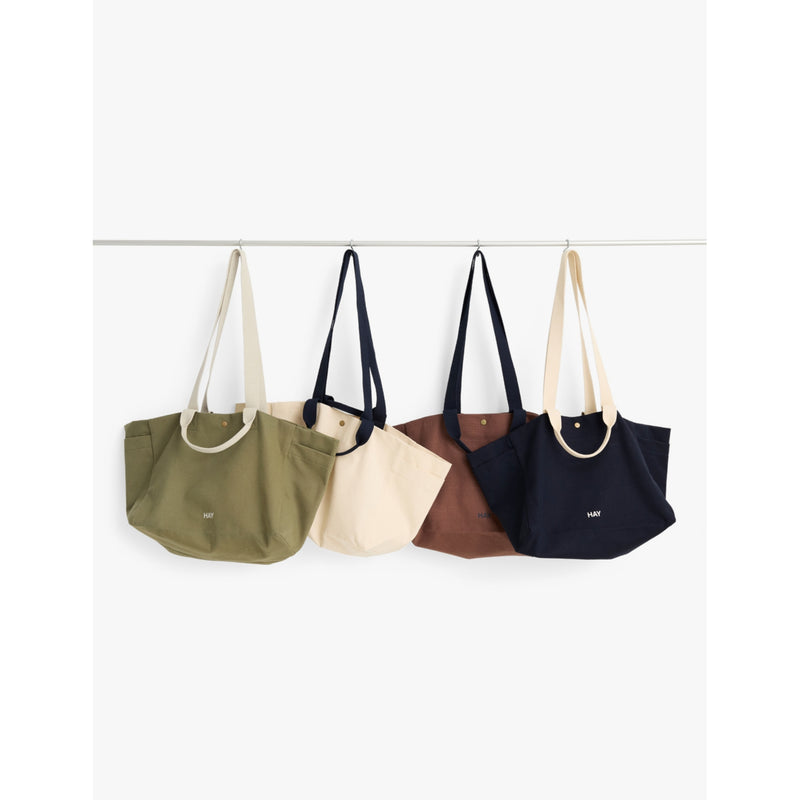 HAY cotton weekend bag with embroidered branding, imported from the UK