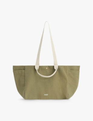 HAY cotton weekend bag with embroidered branding, imported from the UK