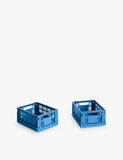 HAY Colour Stackable Mini Plastic Crates Set of Two