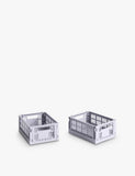 HAY Colour Stackable Mini Plastic Crates Set of Two