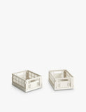 HAY Colour Stackable Mini Plastic Crates Set of Two