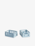 HAY Colour Stackable Mini Plastic Crates Set of Two