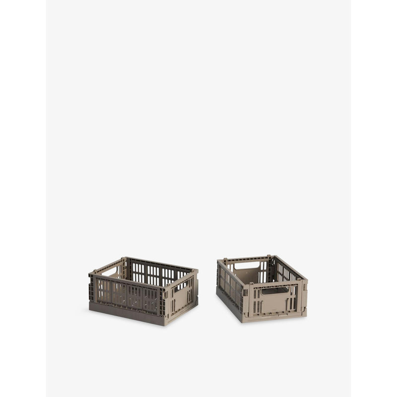 Hay Colour Stackable Mini Plastic Crates Set of Two