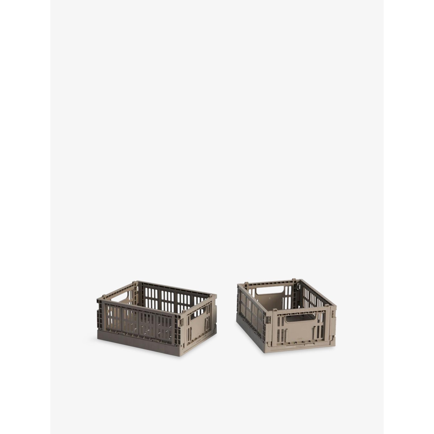 Colour Stackable Mini Plastic Crates Set of Two - BLUSH