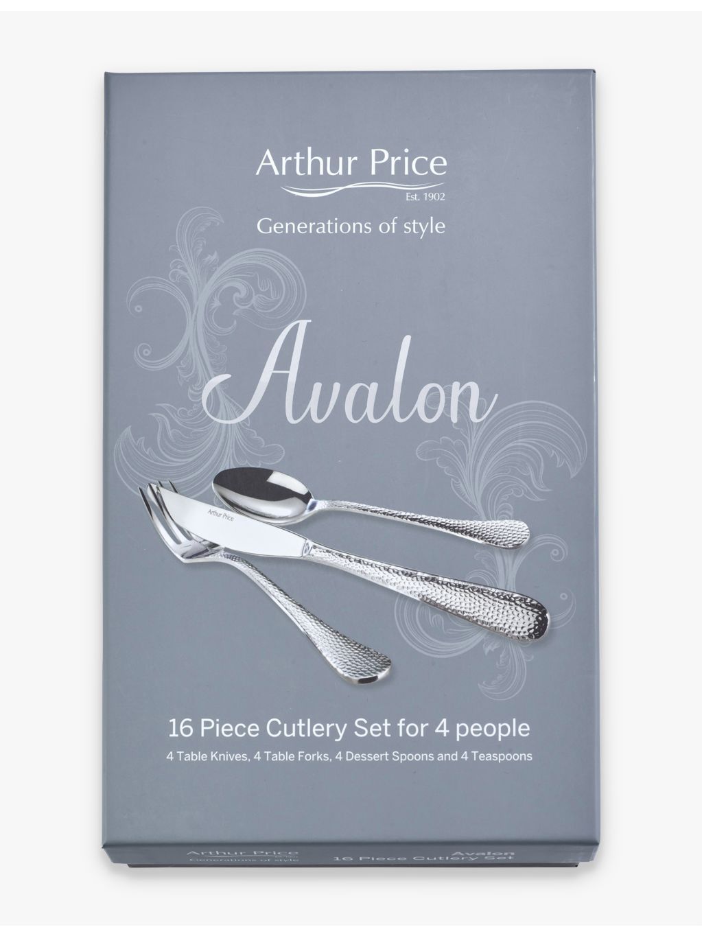 Arthur Prince Avalon 16-piece stainless steel cutlery set (British brand)