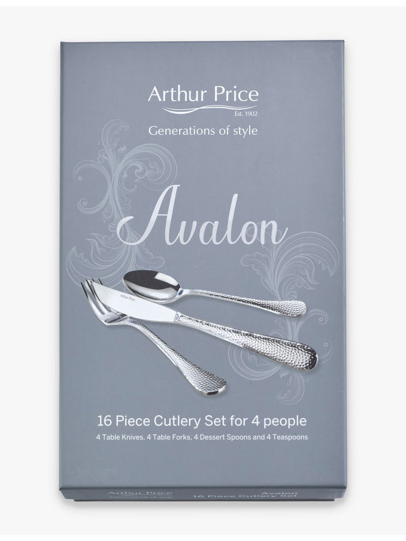 Arthur Prince Avalon 16-piece stainless steel cutlery set (British brand)