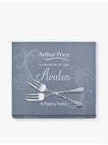 Arthur Price Avalon stainless steel pastry forks set of six, UK version