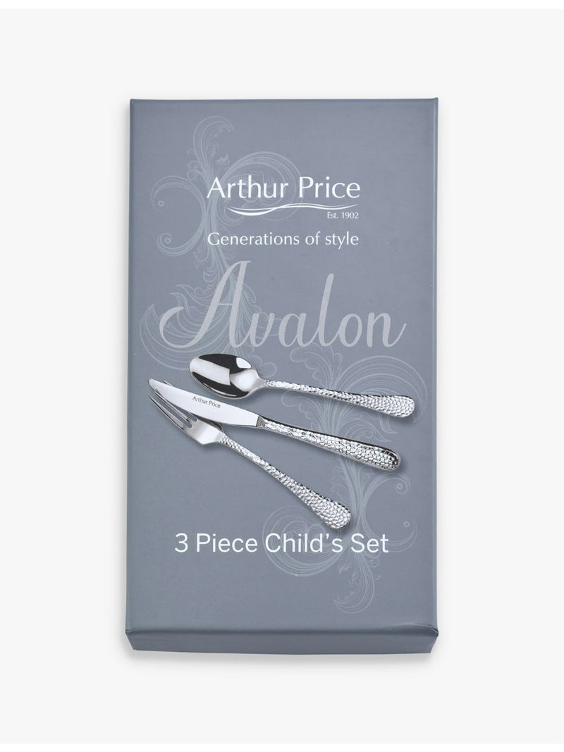 Arthur Price Avalon children's stainless steel cutlery set (British brand)