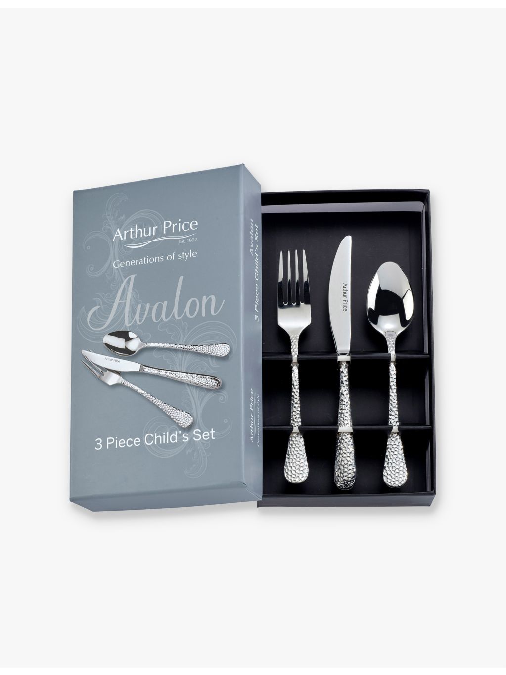 Arthur Price Avalon children's stainless steel cutlery set (British brand)