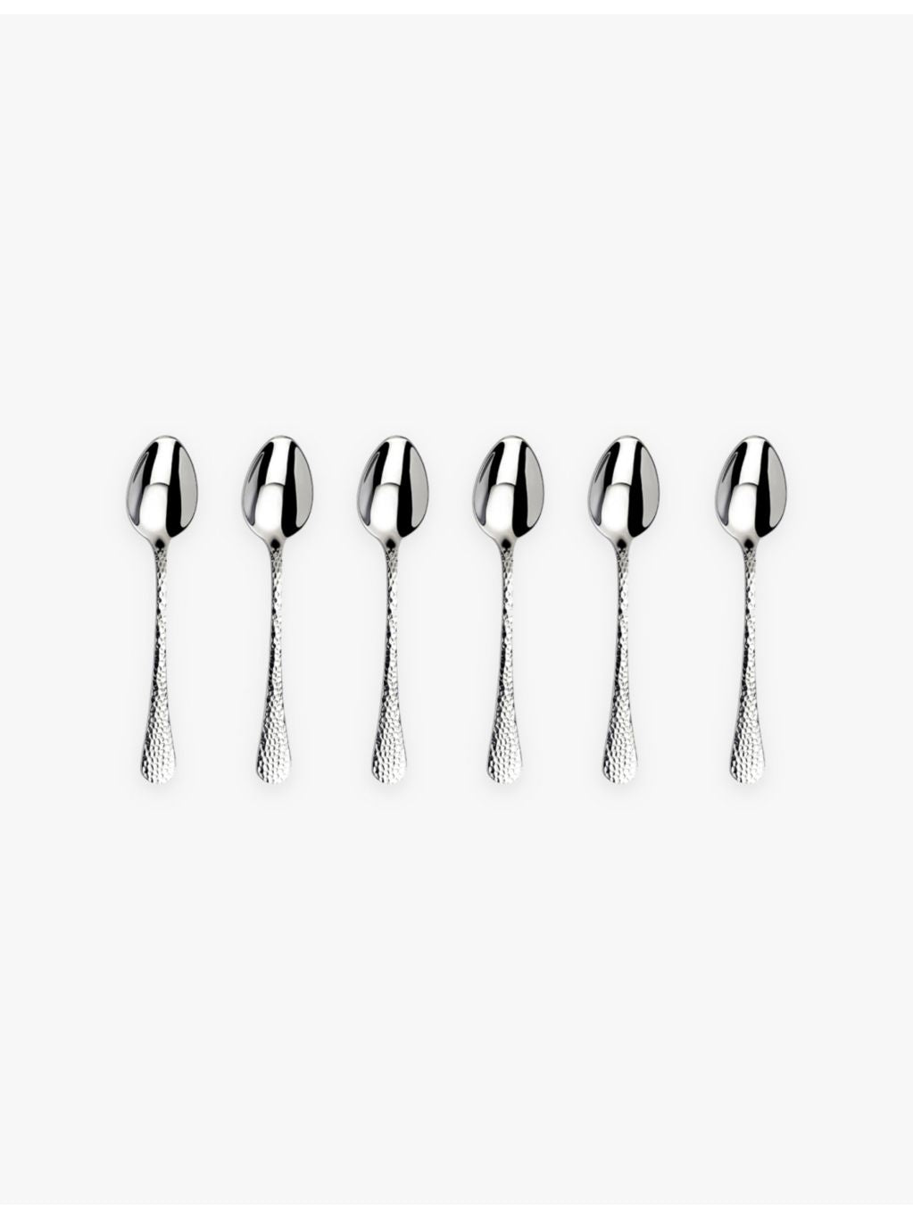 Arthur Price tea spoons set of six, hammered finish (British brand)