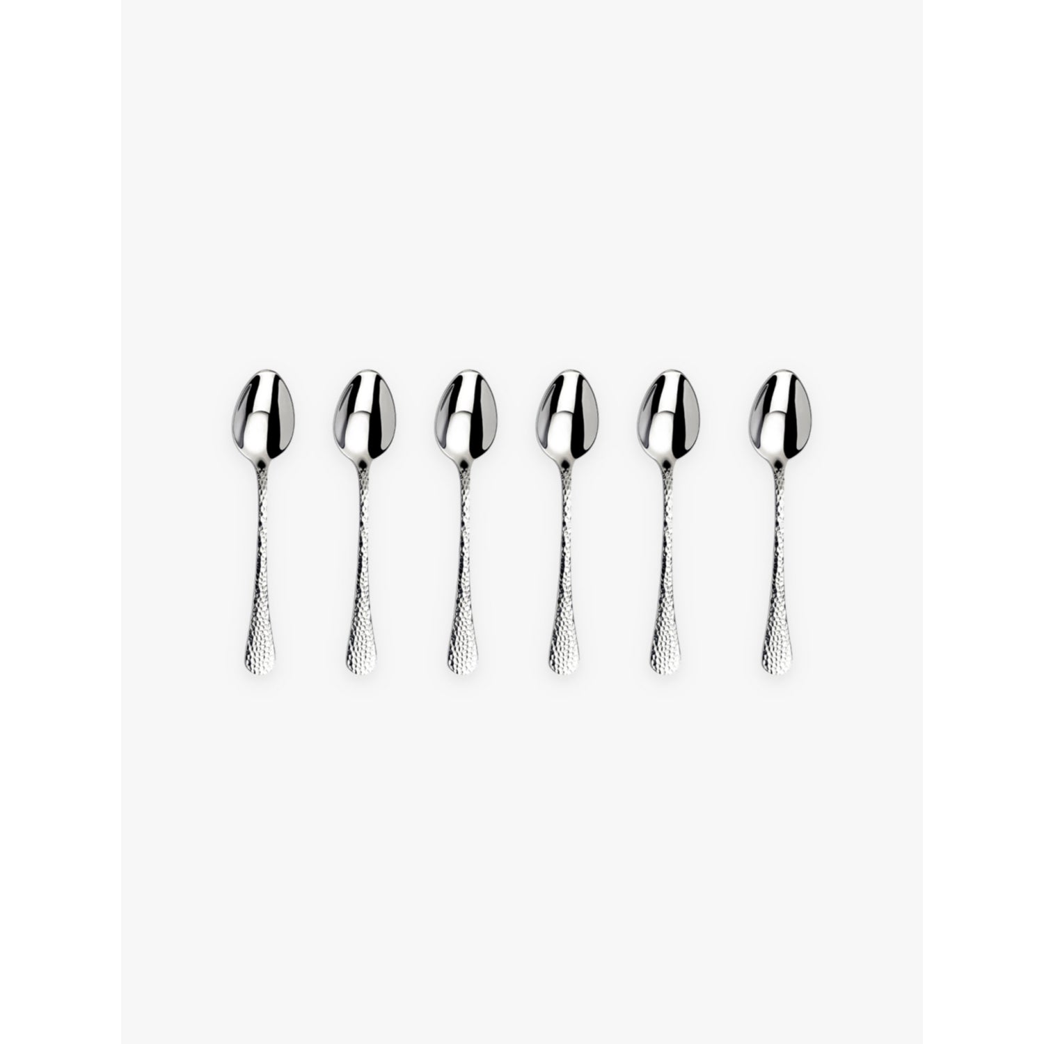 Arthur Price tea spoons set of six, hammered finish (British brand)