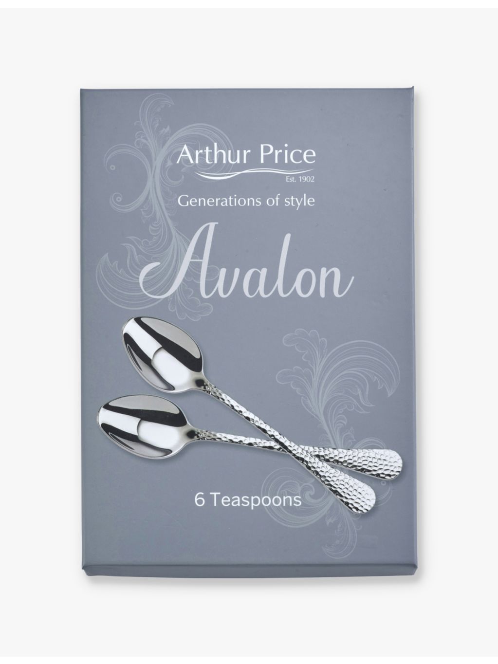 Arthur Price tea spoons set of six, hammered finish (British brand)