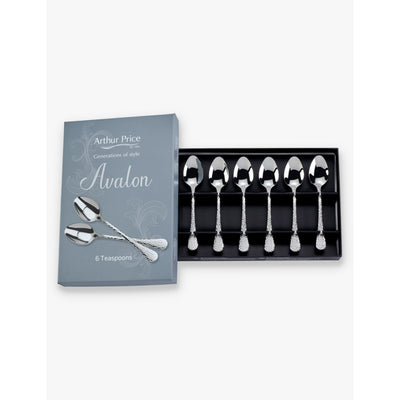 selfridges Arthur Price Avalon Stainless Steel Tea Spoons Set of Six- Buy online at McGrocer