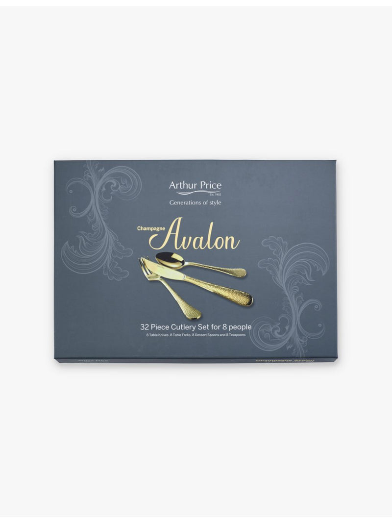 Arthur Price Champagne Avalon cutlery set 32-piece, UK version
