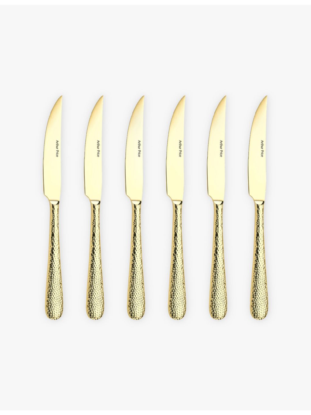 Arthur Price Champagne Avalon steak knives set of six, UK version