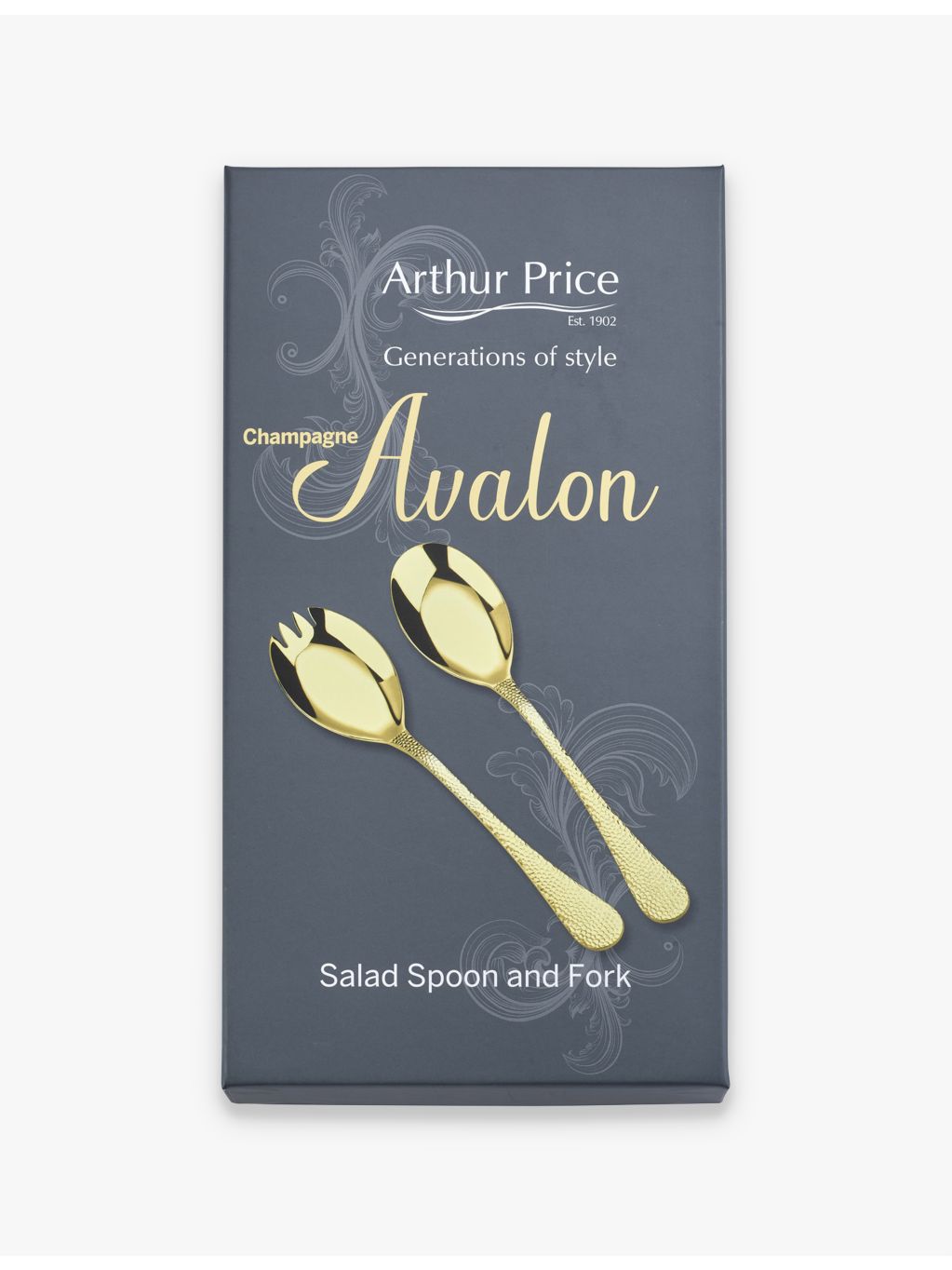 Arthur Price salad servers Champagne Avalon PVD-coated 23.5cm - British product