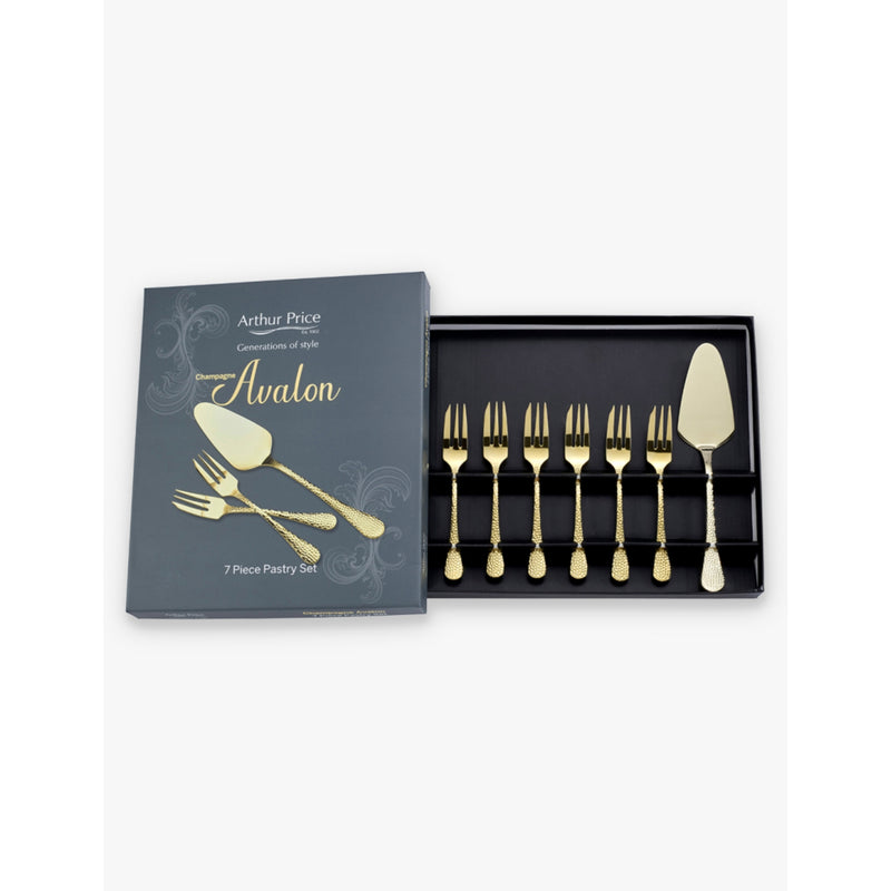 Arthur Price Avalon stainless-steel pastry set of seven, UK version